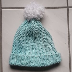 Brand new "homemade" crochet beanie with pom pom
